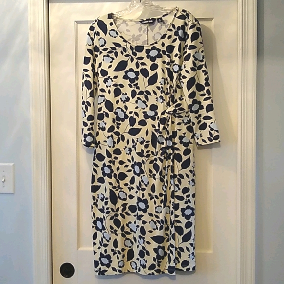 Lands End Cotton Wrap Dress - Picture 1 of 3